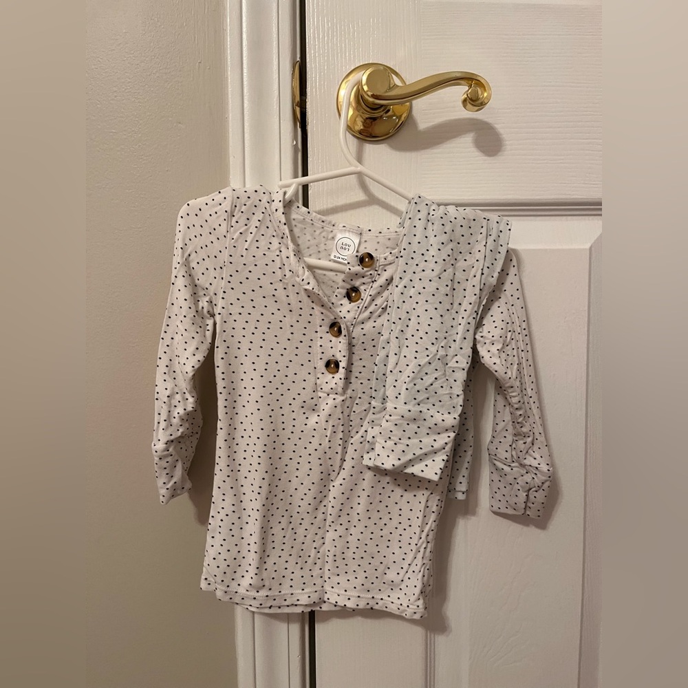 Polka Dot Ribbed LouLou Company Top & Pant Set